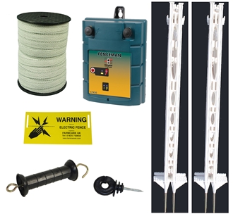 12v Plus Starter Kit 3ft posts - 2 power settings - for challenging animals